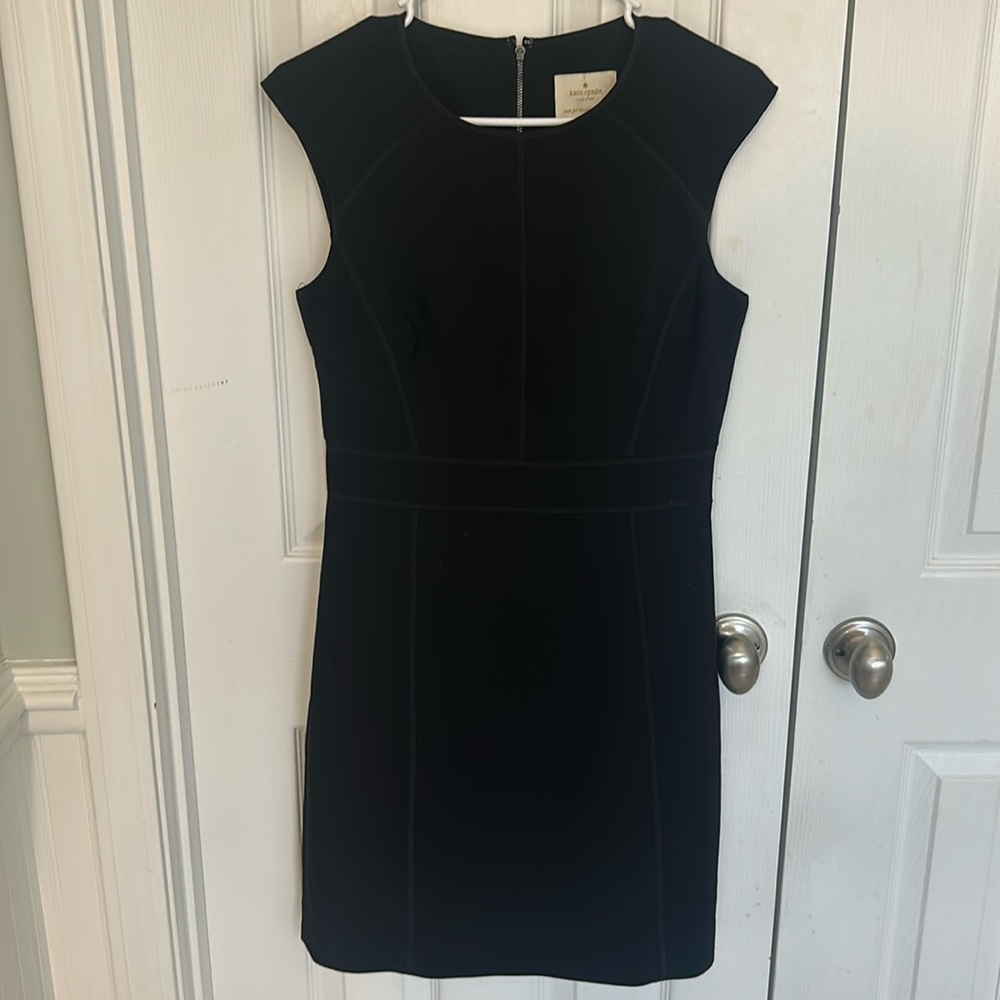 Kate Spade classic zip up black dress